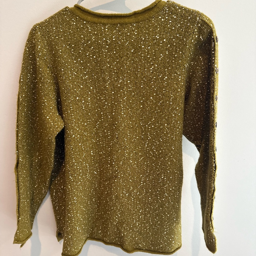 Habitat Olive V-Neck‎ Sweater - Picture 2 of 5